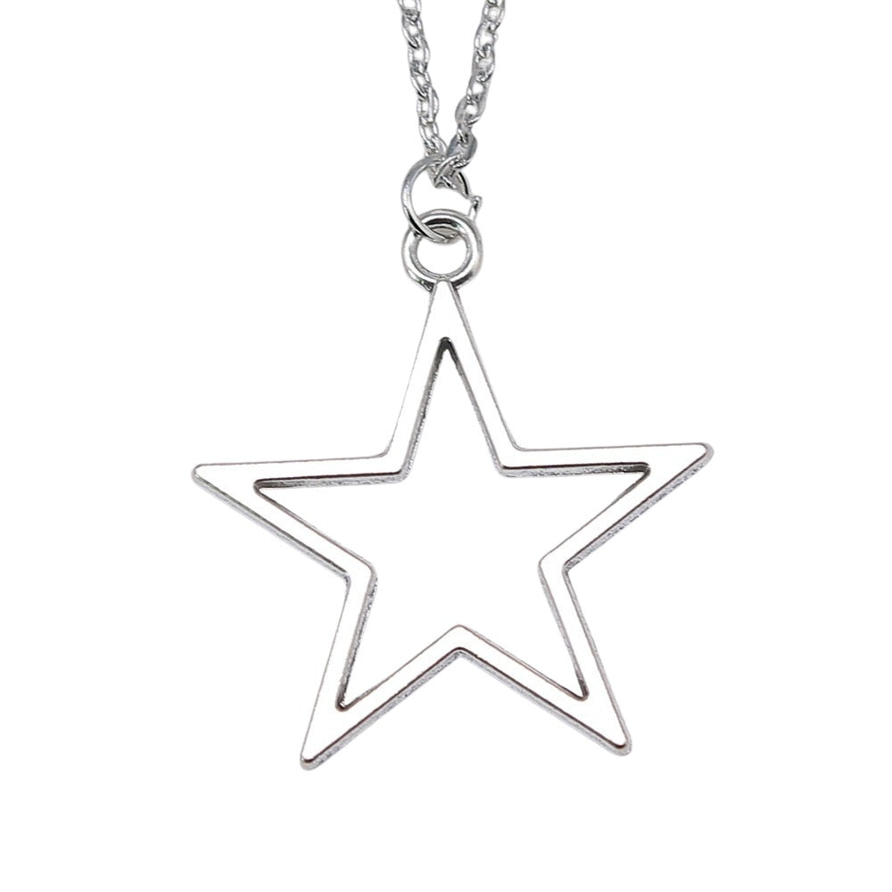 Simple Hollow Star Pendant Necklace