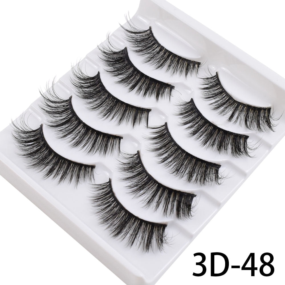 5/10Pairs 3D Mink Lashes Natural Eyelashes