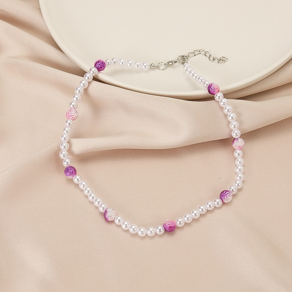 Trendy Love Pearl Necklace Female