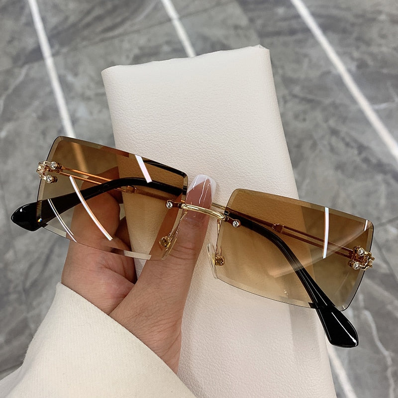 Vintage Fashion New Sunglasses Rimless