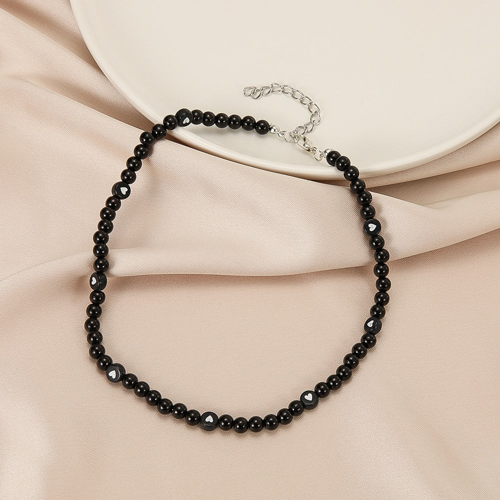 Collier de perles d'amour à la mode Femme