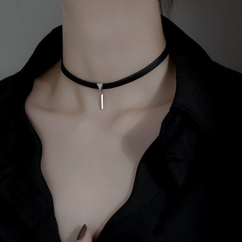 Collier ras du cou en velours à la mode coréenne