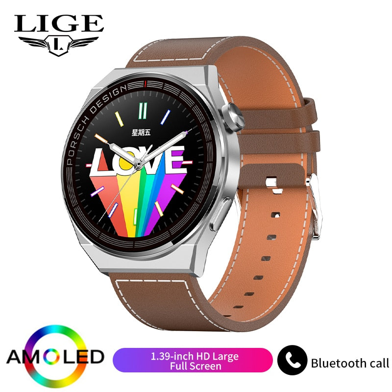 LIGE New Smart Watch Men AMOLED