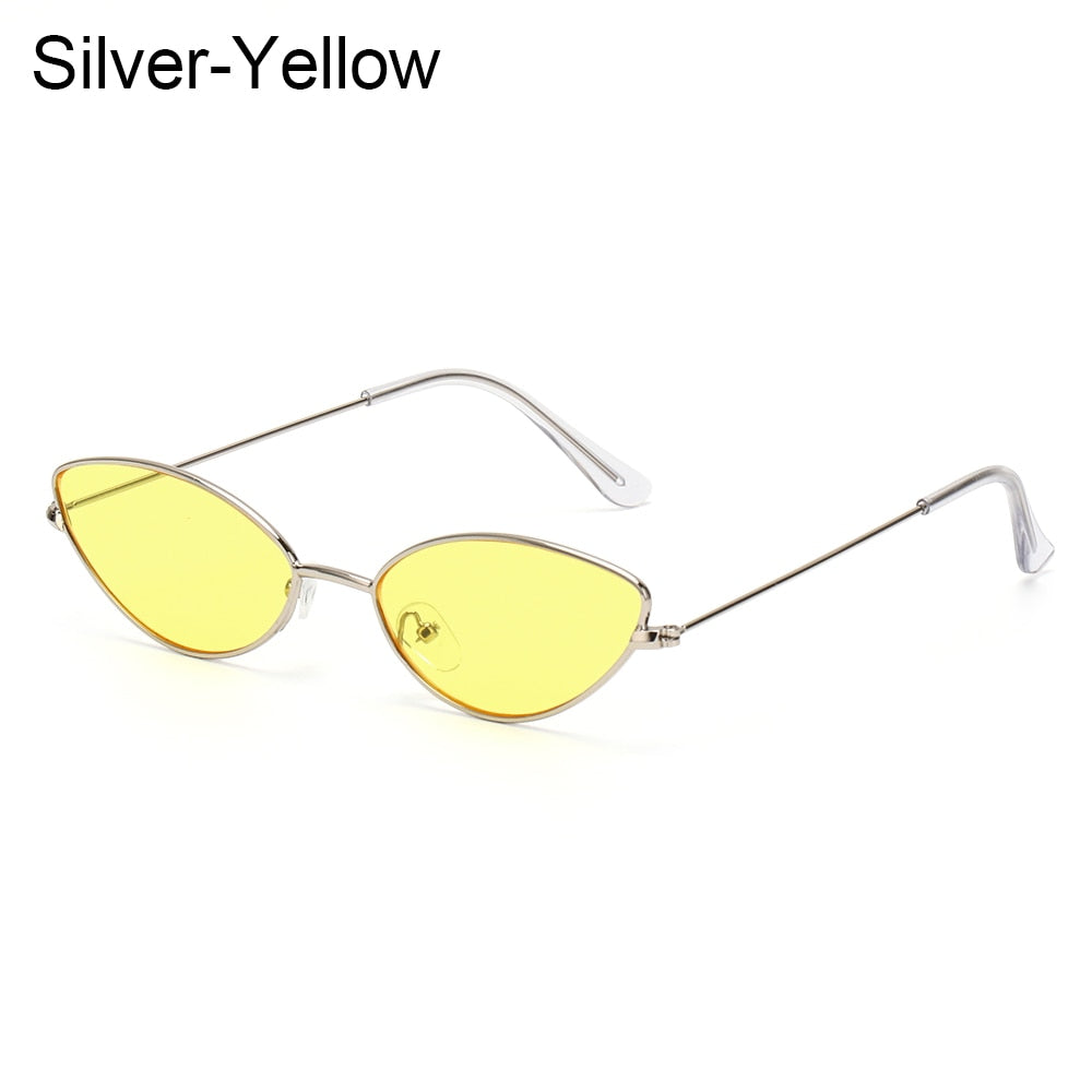 1PC Unisex Retro Small Frame Oval Sunglasses