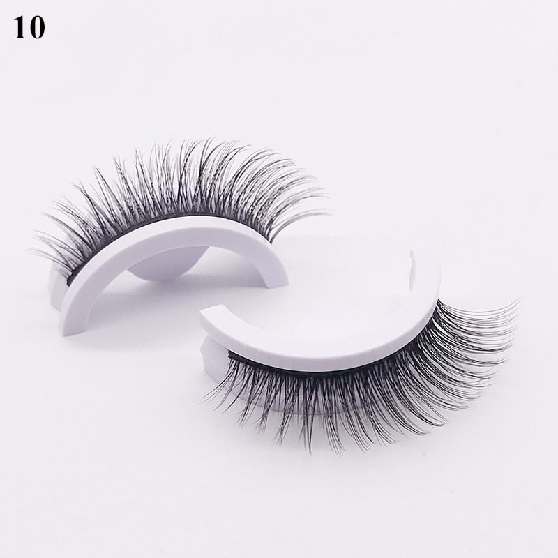 1Pair Reusable Self-adhesive False Eyelashes