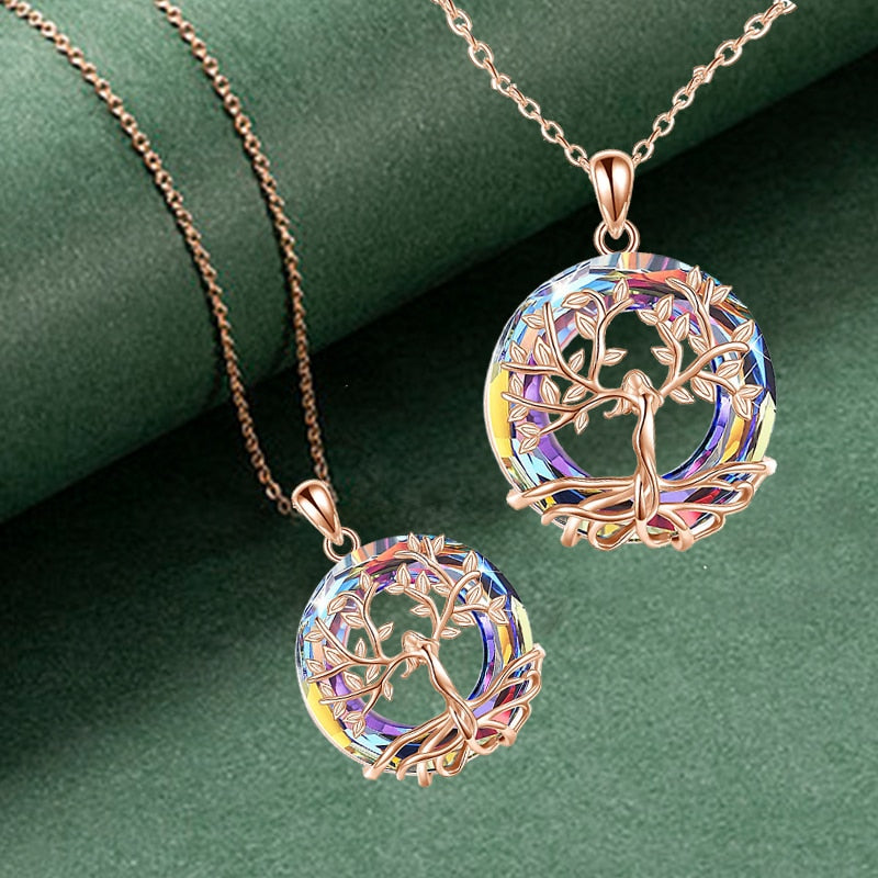 Collier Rond Arbre de Vie