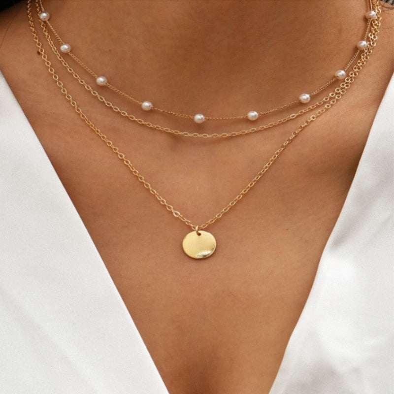 Collier pendentif en cristal simple