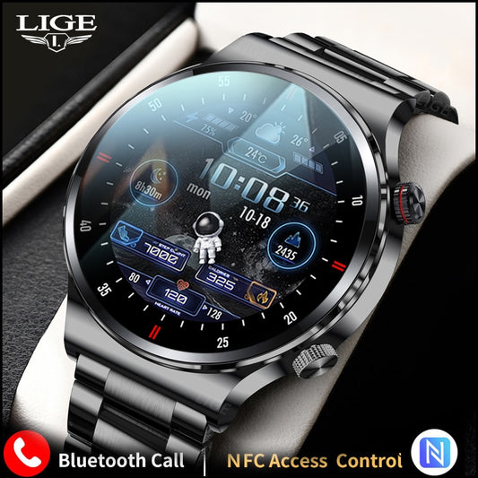 LIGE 2022 New NFC Bluetooth Calling Smart Watch