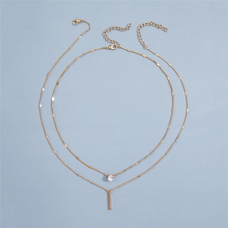 Collier pendentif en cristal simple