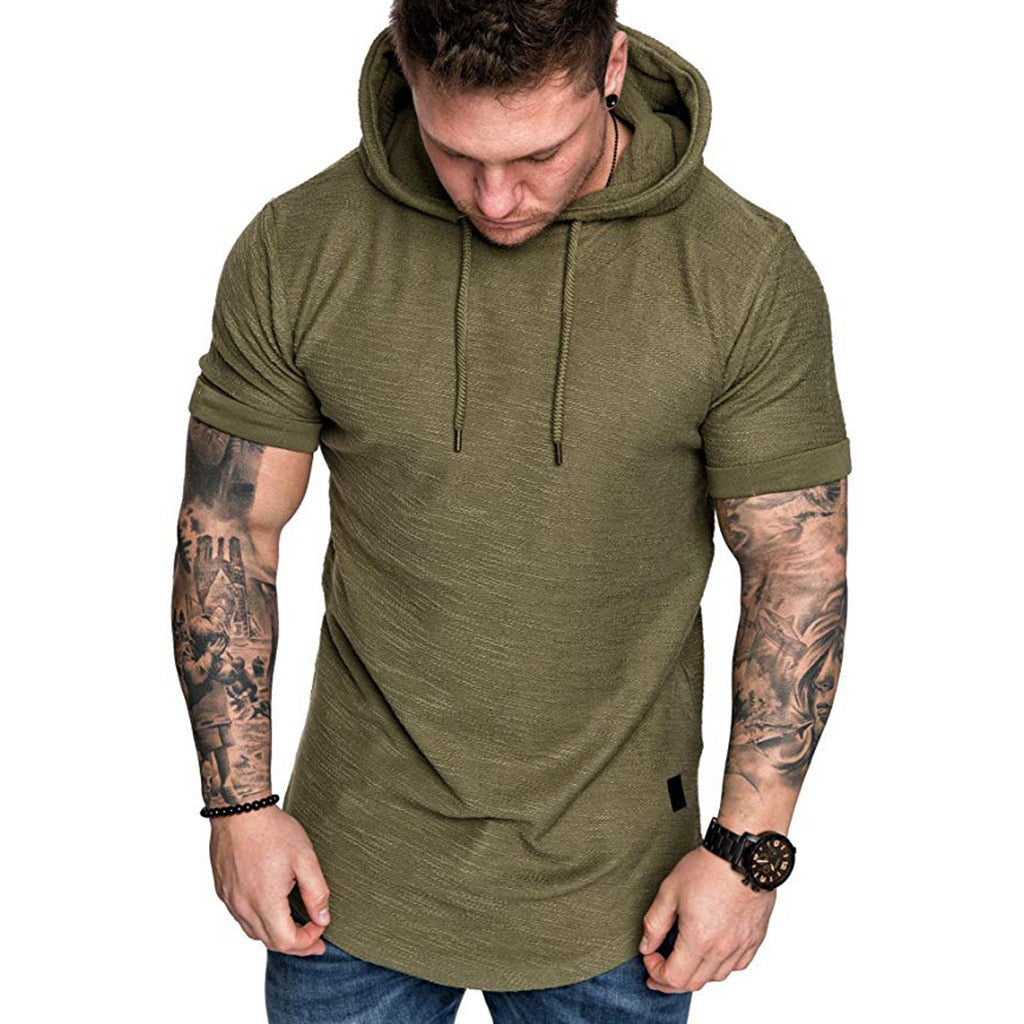 Hoodies Sweatshirts Short Sleeve Men