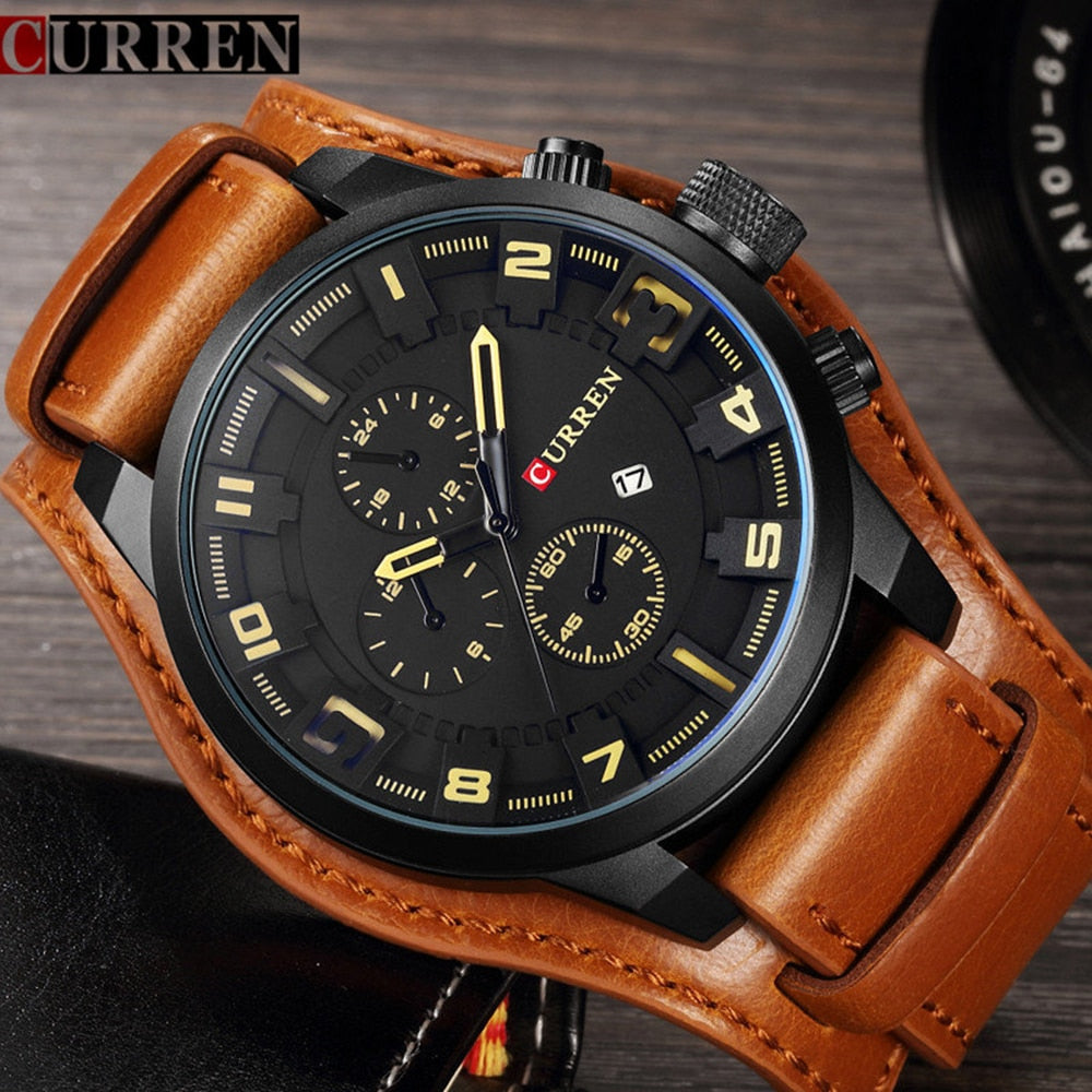 CURREN Hommes Montres Top Marque De Luxe