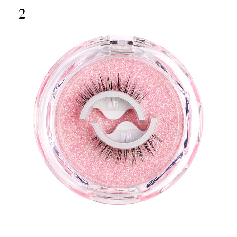 1Pair Reusable Self-adhesive False Eyelashes