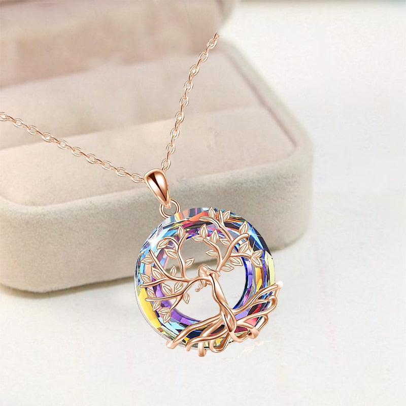 Collier Rond Arbre de Vie