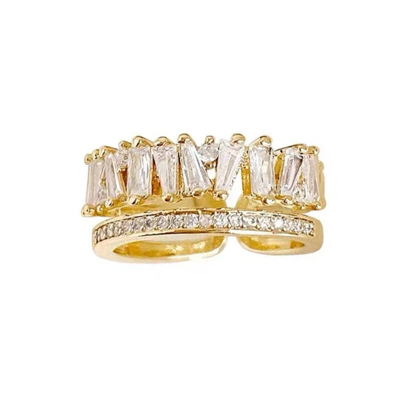 Luxury Zircon Gold Rings