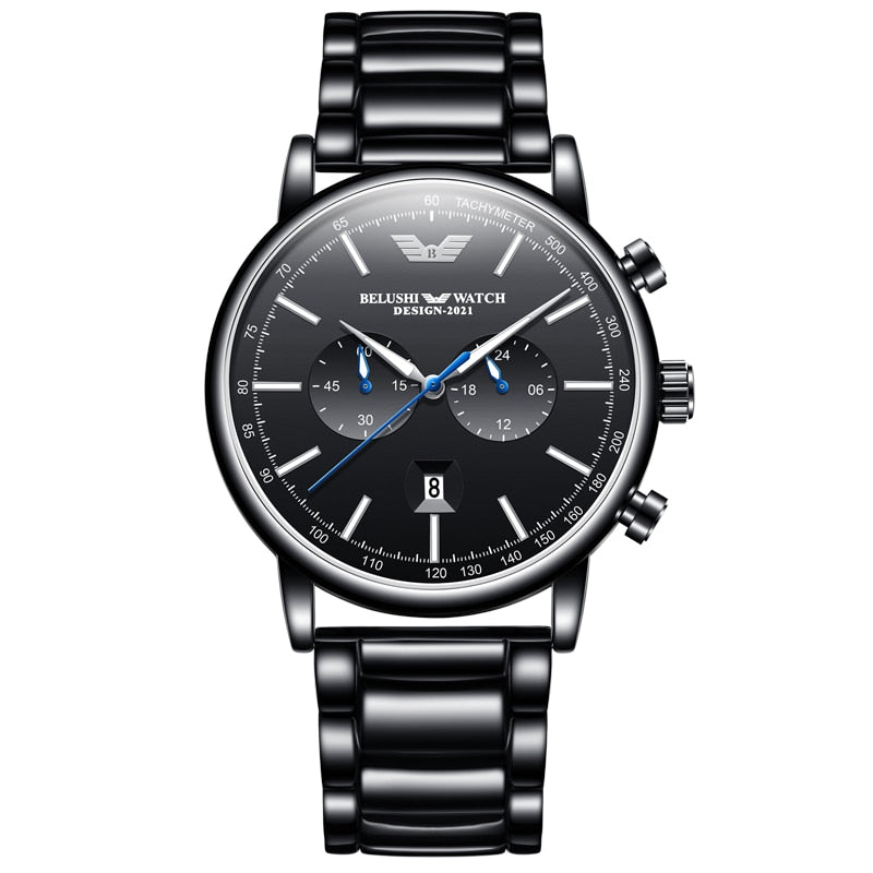 BELUSHI Montres Homme Acier Inoxydable