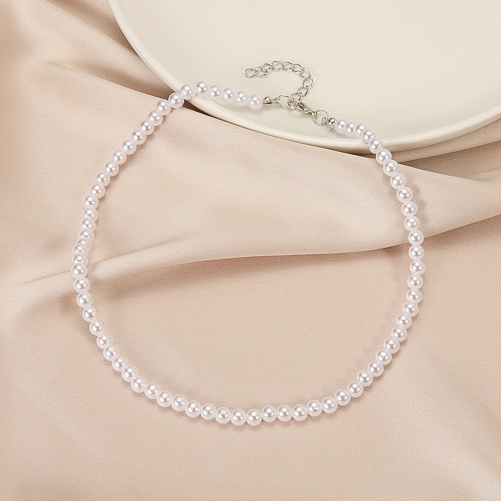 Trendy Love Pearl Necklace Female