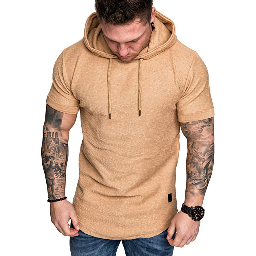 Hoodies Sweatshirts Short Sleeve Men