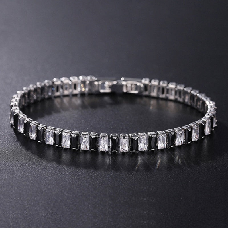 4mm Cubic Zirconia Green Tennis Bracelet