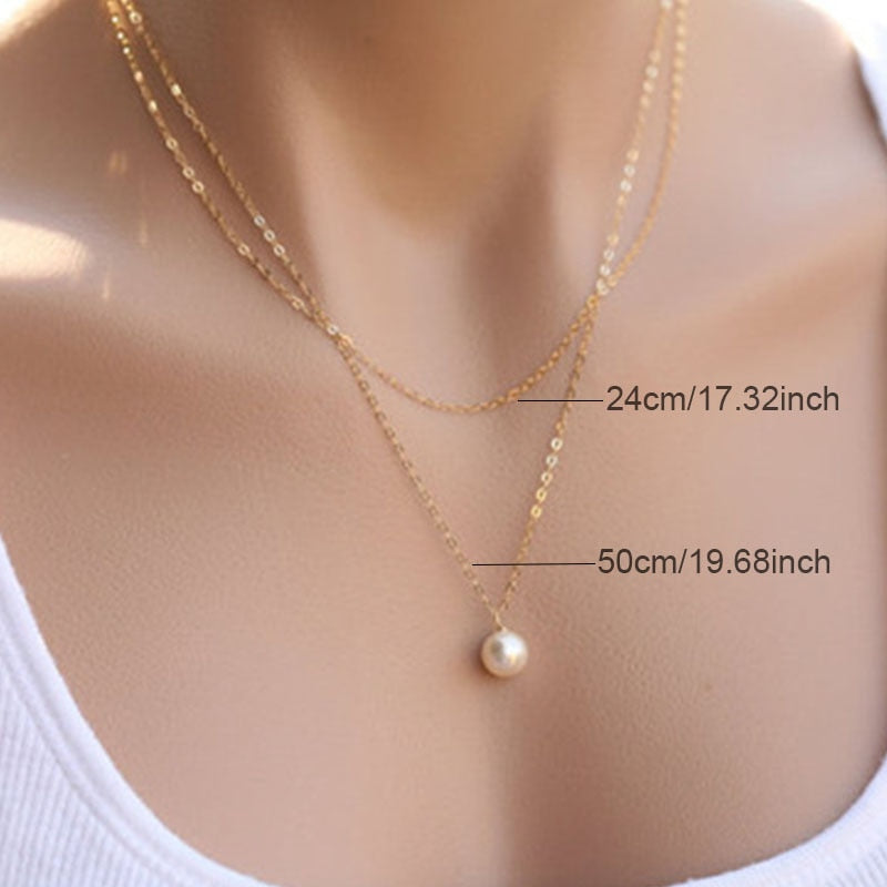 Women Fashion Vintage Pearl Necklace