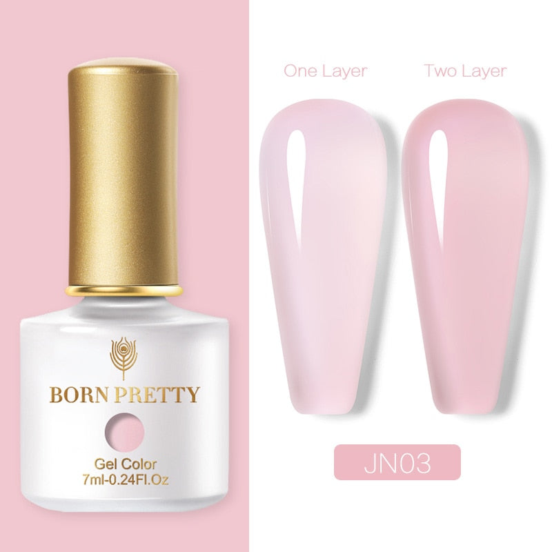 BORN PRETTY Milky Pink Gel Nail Polish