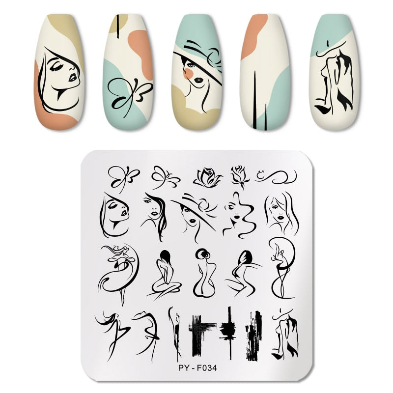 PICT YOU 12*6 cm Nail Art Modèles Estampage Plaque Conception Fleur Animal Verre Température Dentelle Timbre Modèles Plaques Image