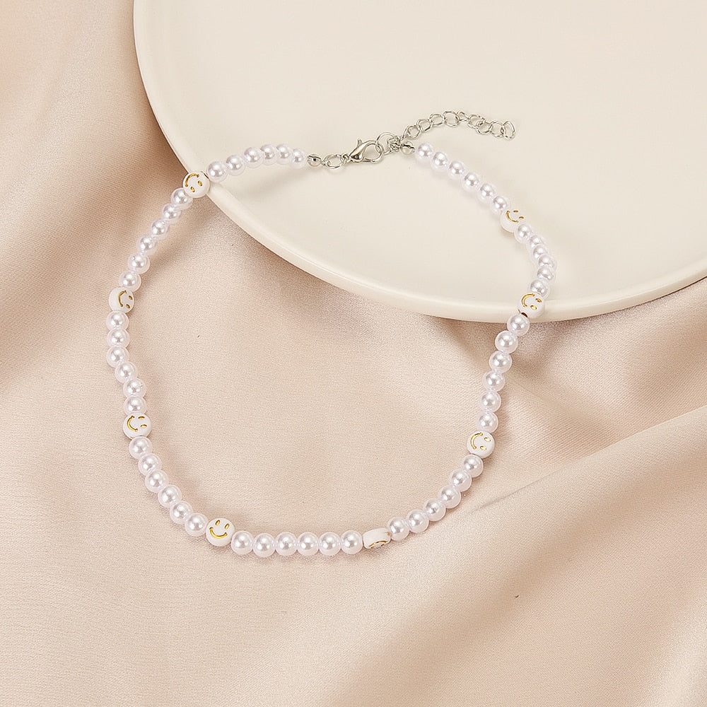 Trendy Love Pearl Necklace Female