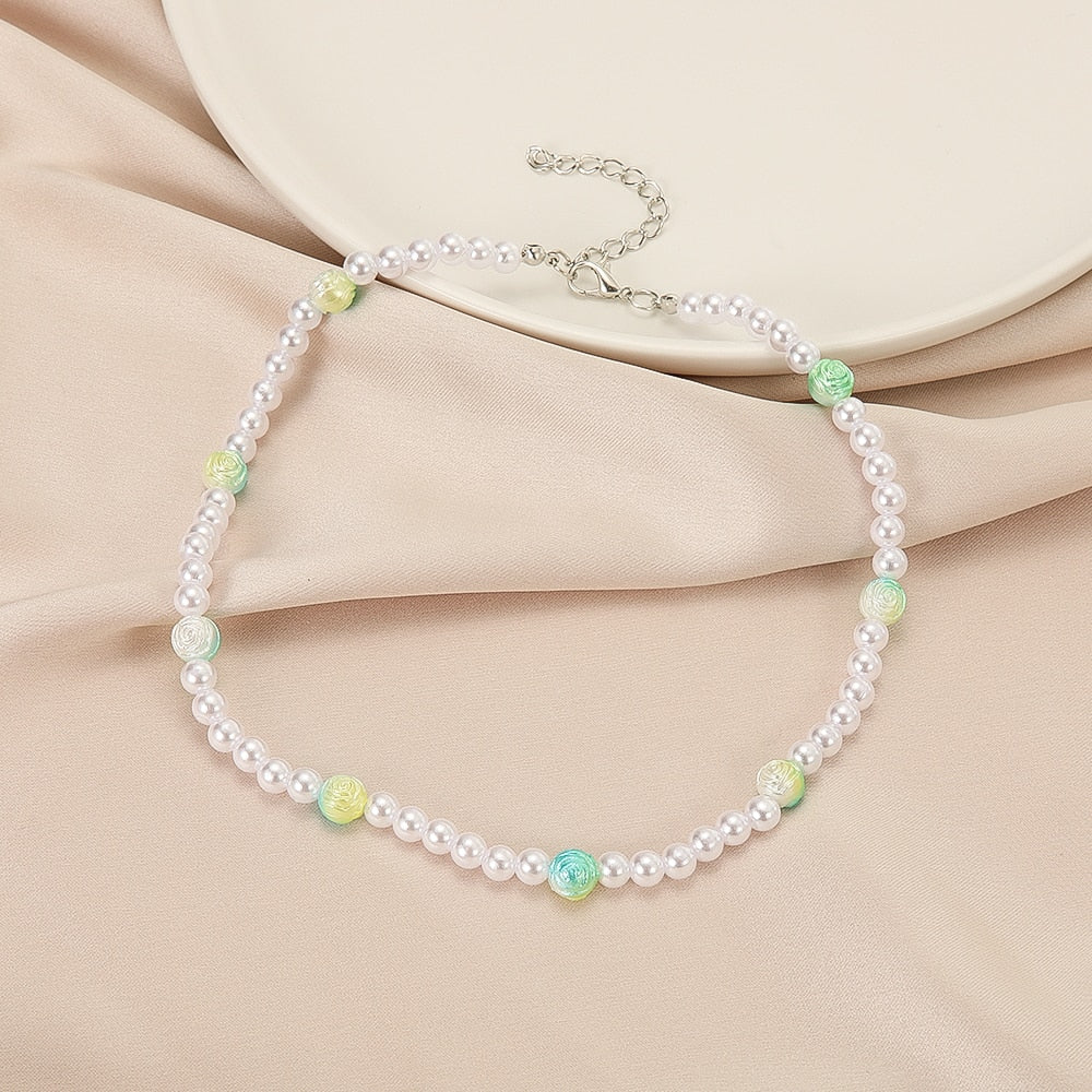 Trendy Love Pearl Necklace Female