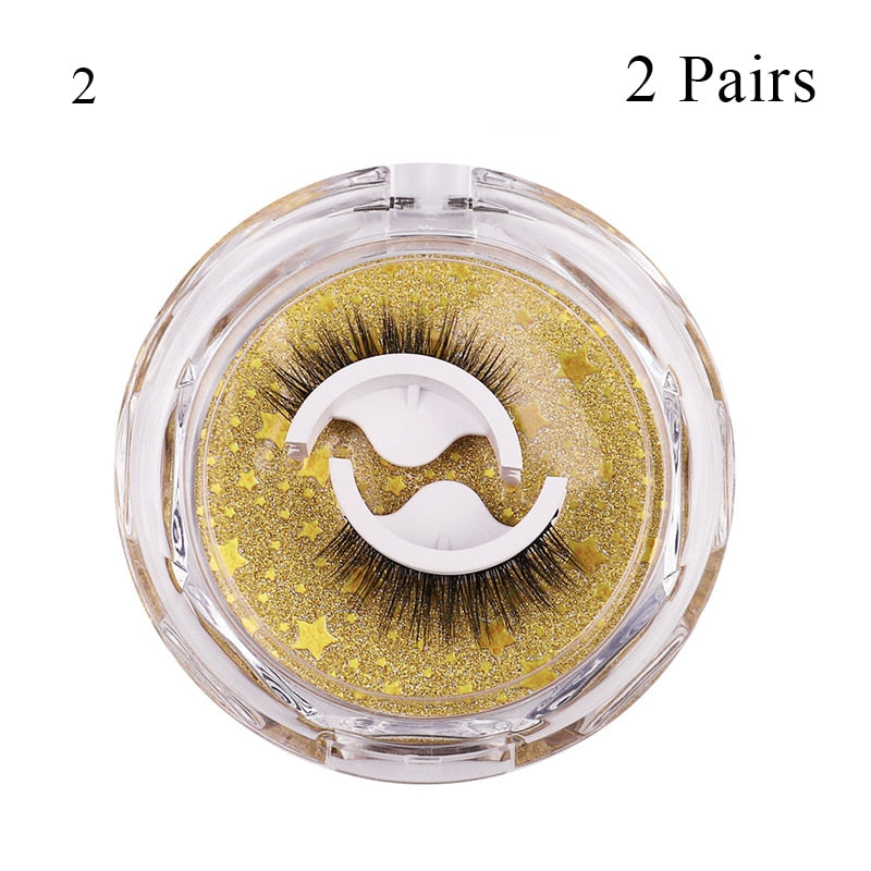 1Pair Reusable Self-adhesive False Eyelashes