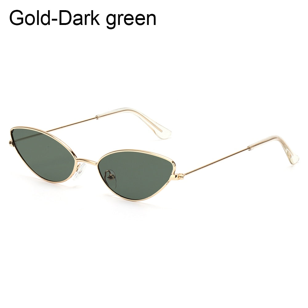 1PC Unisex Retro Small Frame Oval Sunglasses