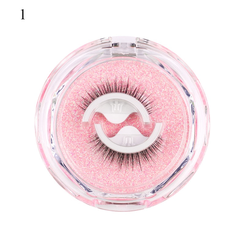 1Pair Reusable Self-adhesive False Eyelashes