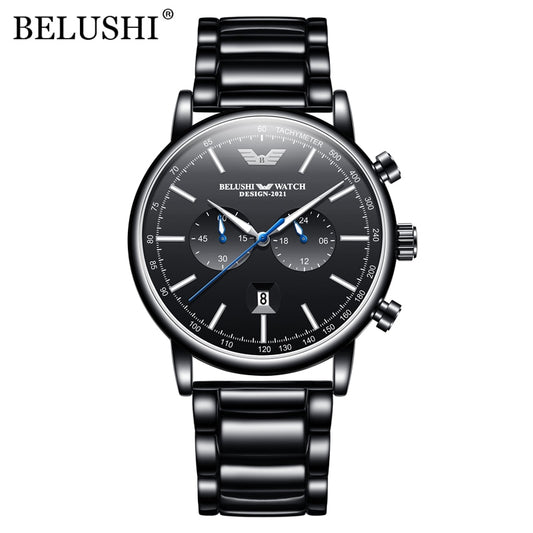 BELUSHI Montres Homme Acier Inoxydable