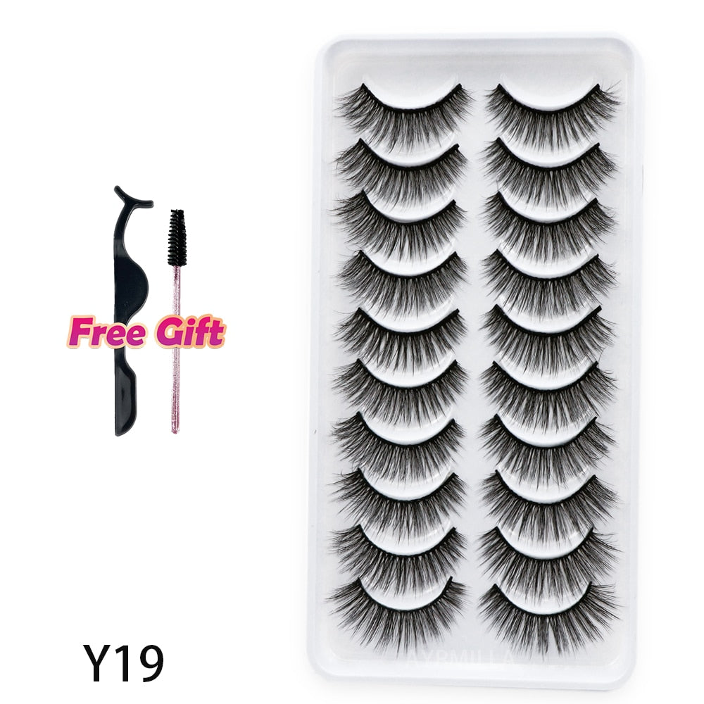 5/10Pairs 3D Mink Lashes Natural Eyelashes