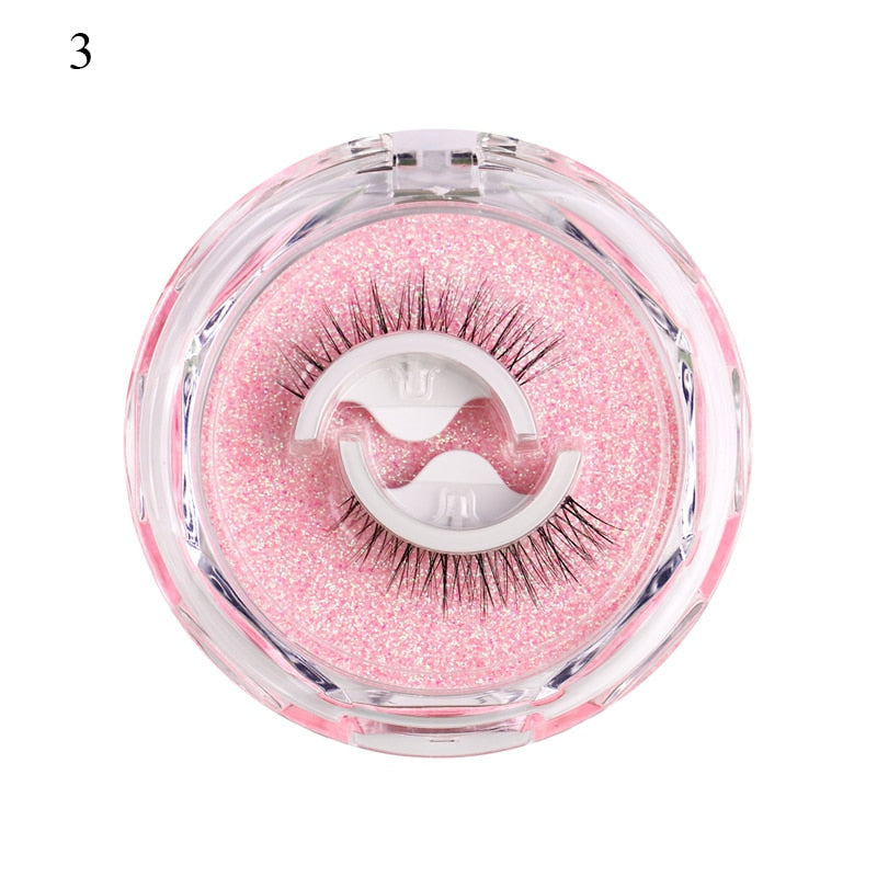 1Pair Reusable Self-adhesive False Eyelashes