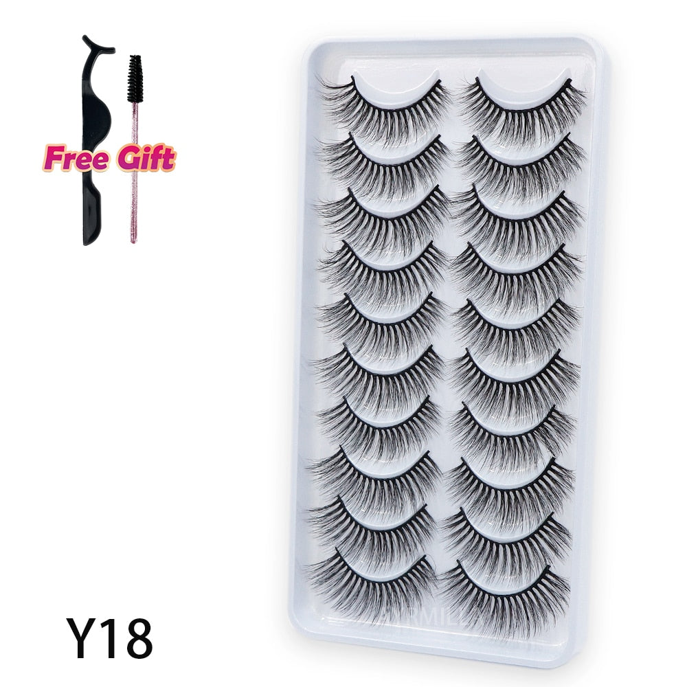 5/10Pairs 3D Mink Lashes Natural Eyelashes