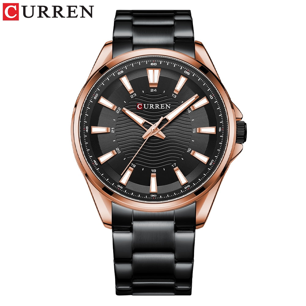 CURREN Classique Simple Acier Inoxydable