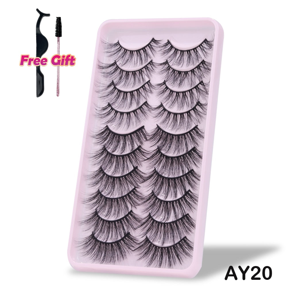 5/10Pairs 3D Mink Lashes Natural Eyelashes