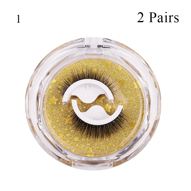 1Pair Reusable Self-adhesive False Eyelashes