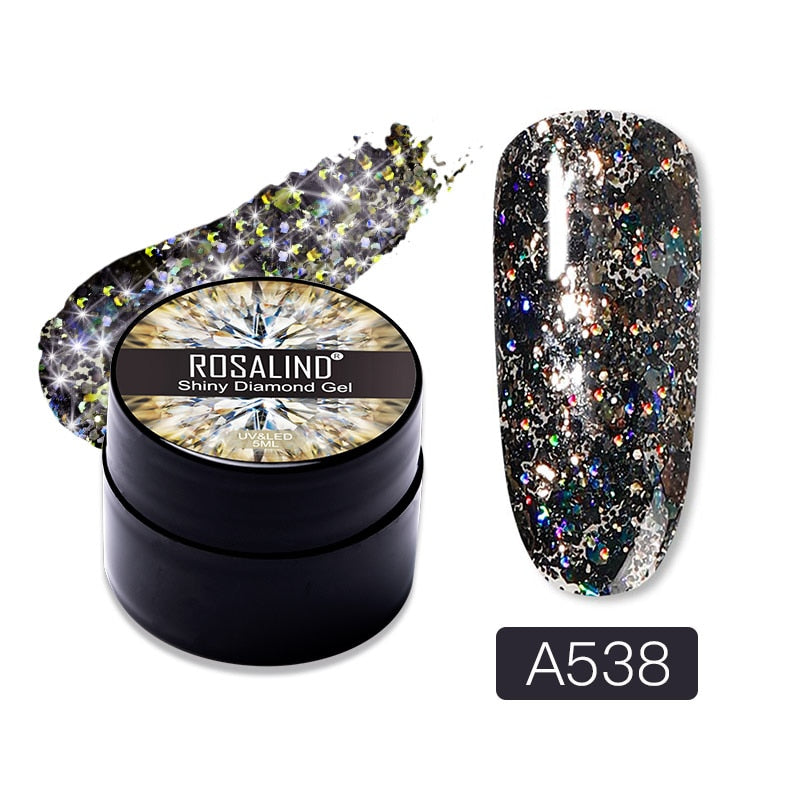 ROSALIND Gel Nail Polish Glitter