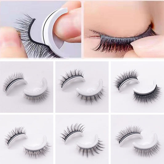 1Pair Reusable Self-adhesive False Eyelashes