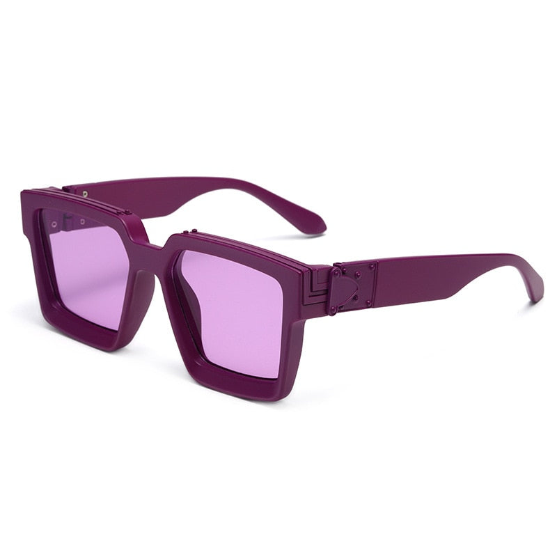 SHAUNA Retro Square Sunglasses