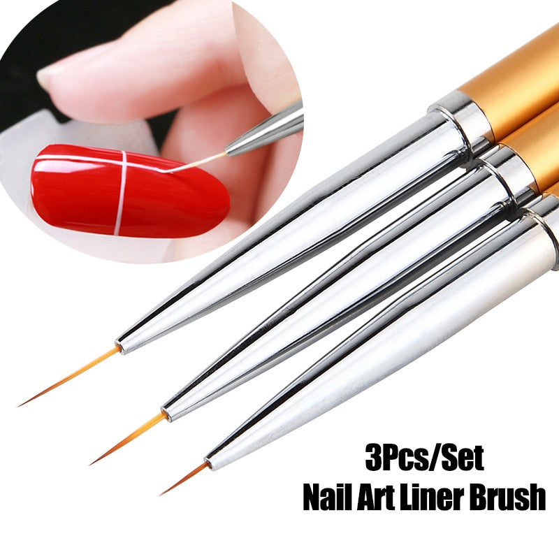 3Pcs French Stripe Nail Art Liner