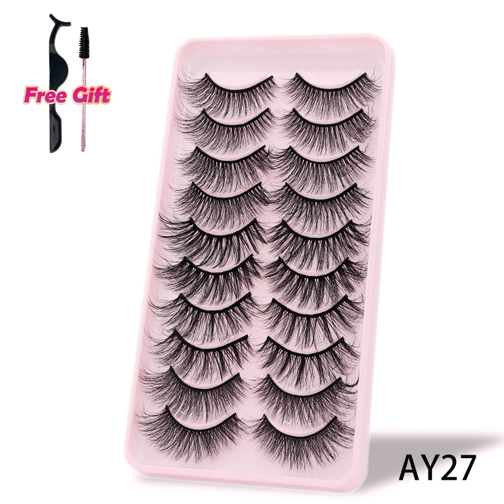 5/10Pairs 3D Mink Lashes Natural Eyelashes