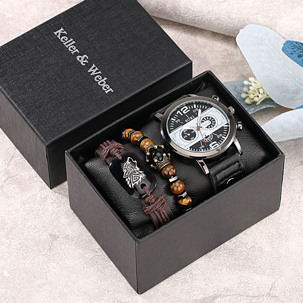 Personality Men Watch Bracelet Sets