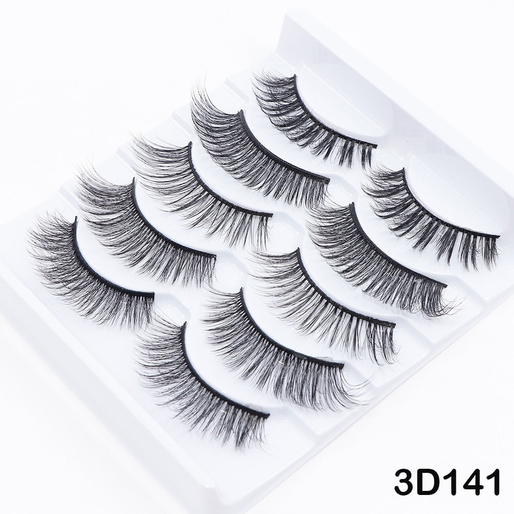 5/10Pairs 3D Mink Lashes Natural Eyelashes