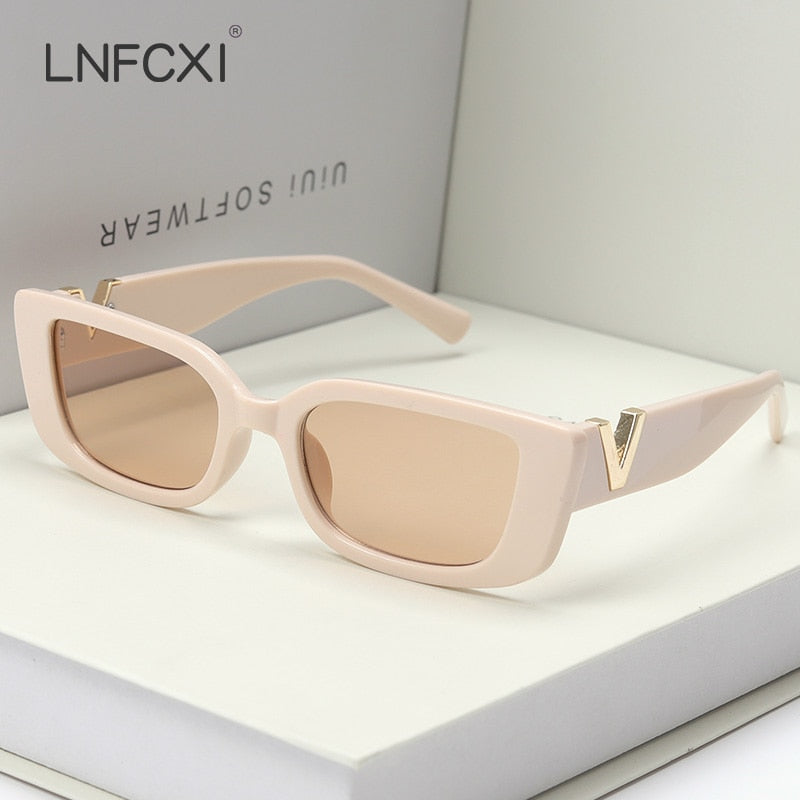 LNFCXI Retro Small Frame Cat Eye Sunglasses