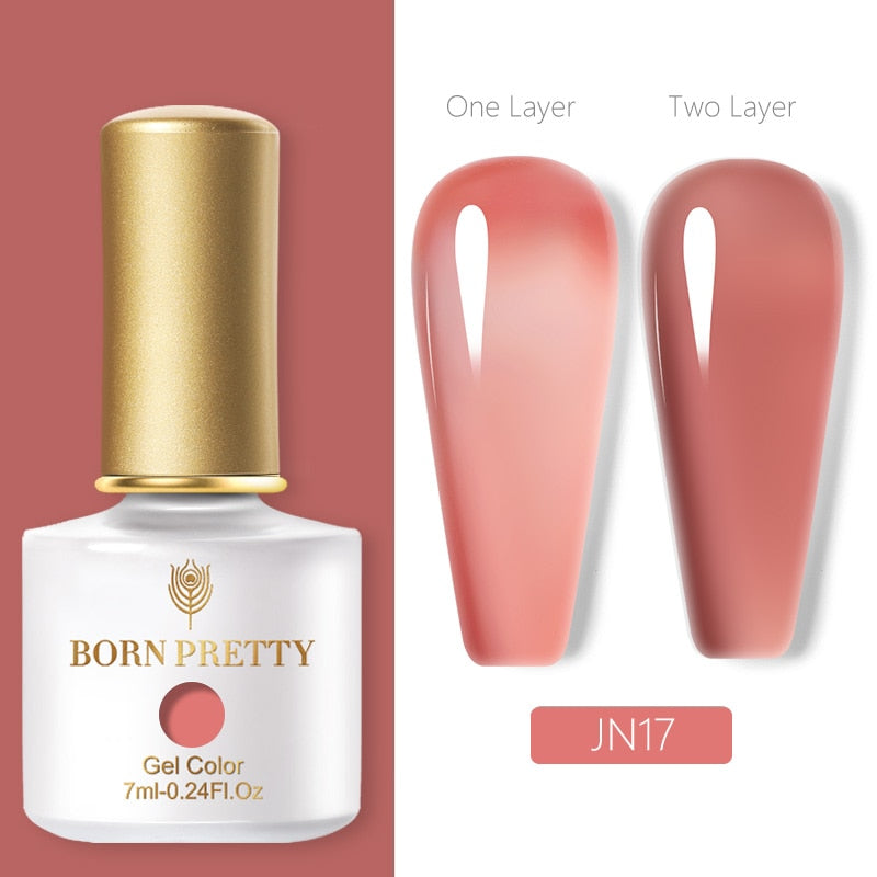 BORN PRETTY Vernis à Ongles Gel Rose Laiteux