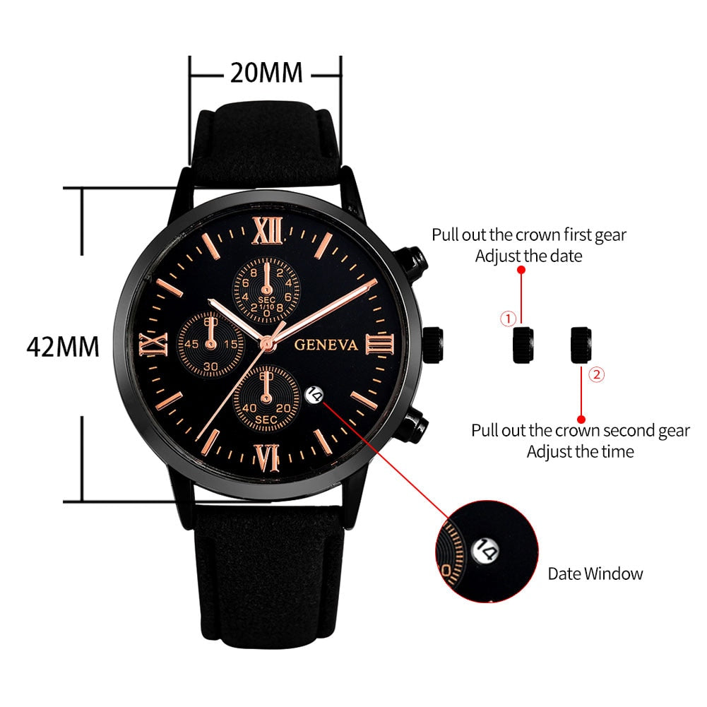 Personnalité Hommes Montre Bracelet Ensembles