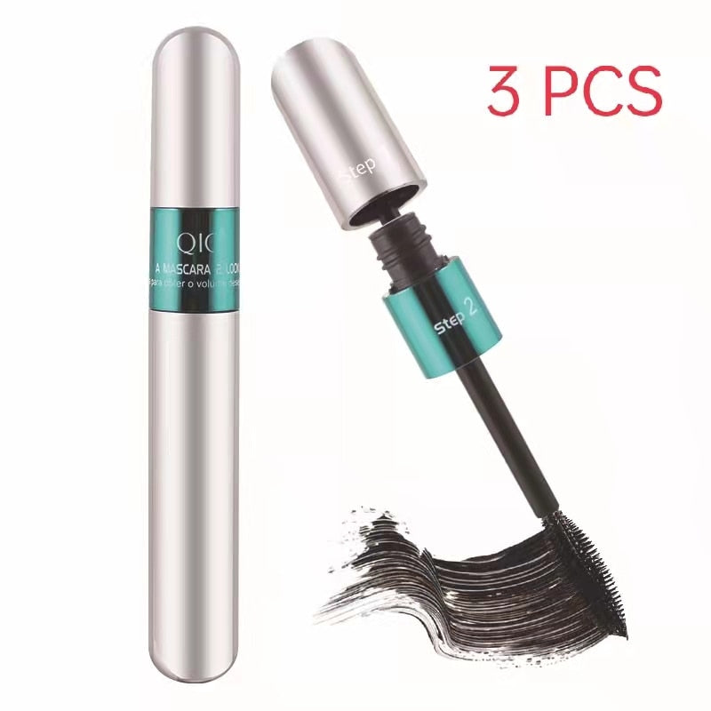 Mascara en fibre de soie 4d ​​imperméable et facile à sécher naturel doux long cils maquillage Mascara noir épais cils cosmétiques