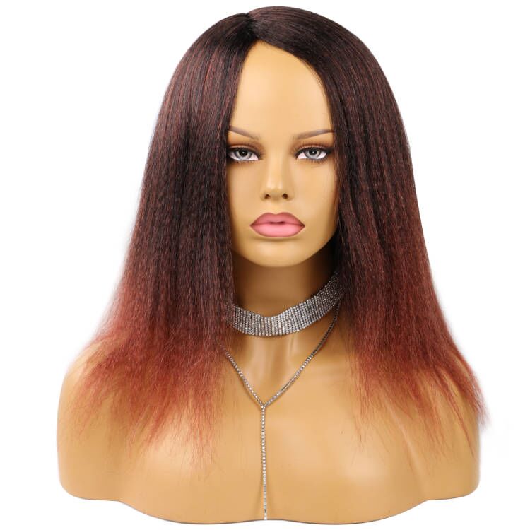 14 Inch Synthetic Yaki Hair Wig Natural