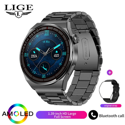 LIGE New Smart Watch Men AMOLED